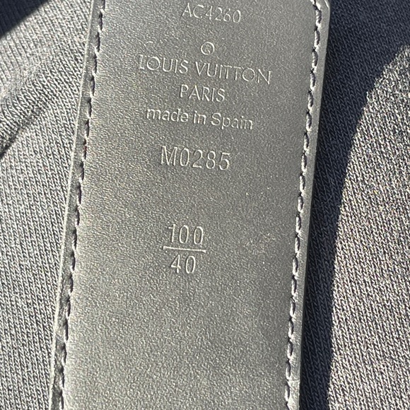 LV MENS BLACK/GREY SIZE 40 BELT - Picture 3 of 4